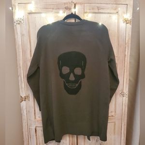 Sweet Romeo Dark Grey Skull Cardigan